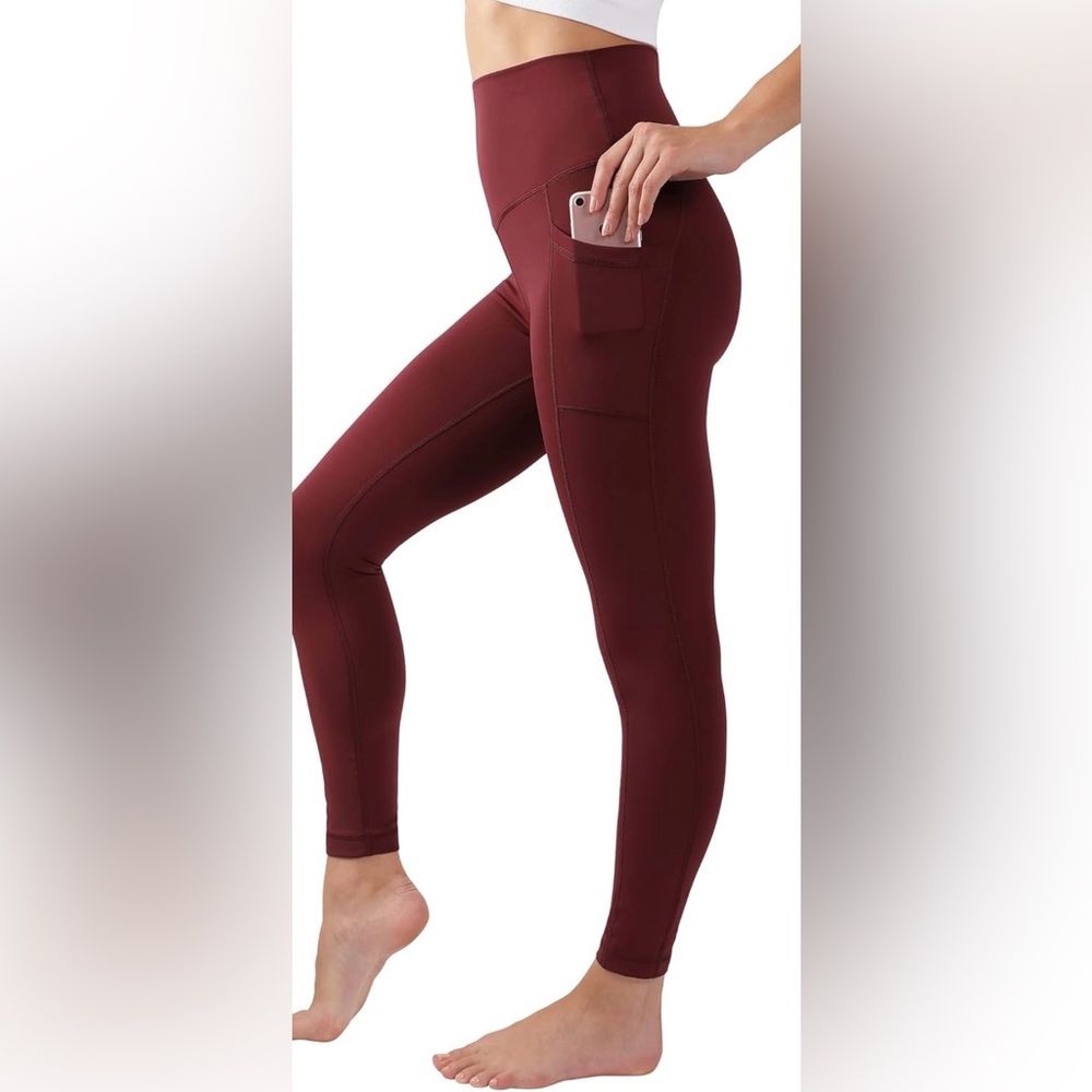 90 Degree By Reflex new Leggings Large wine nwt